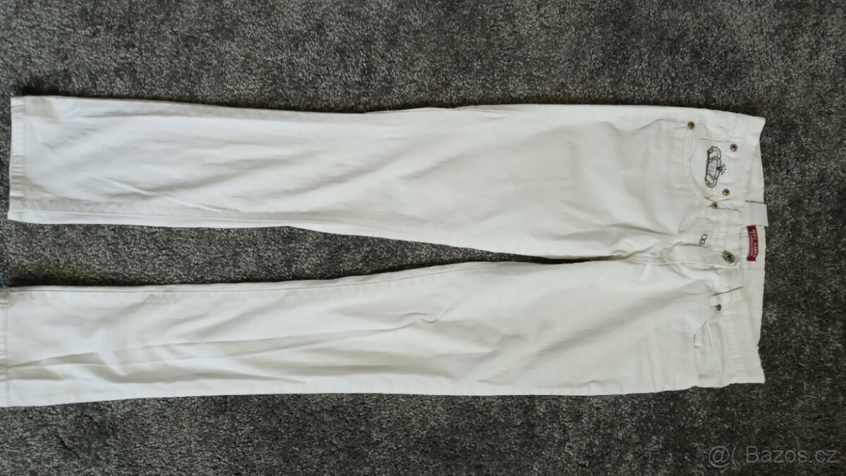 krásné bílé úzké skinny rifle zn. C&A vel. 158