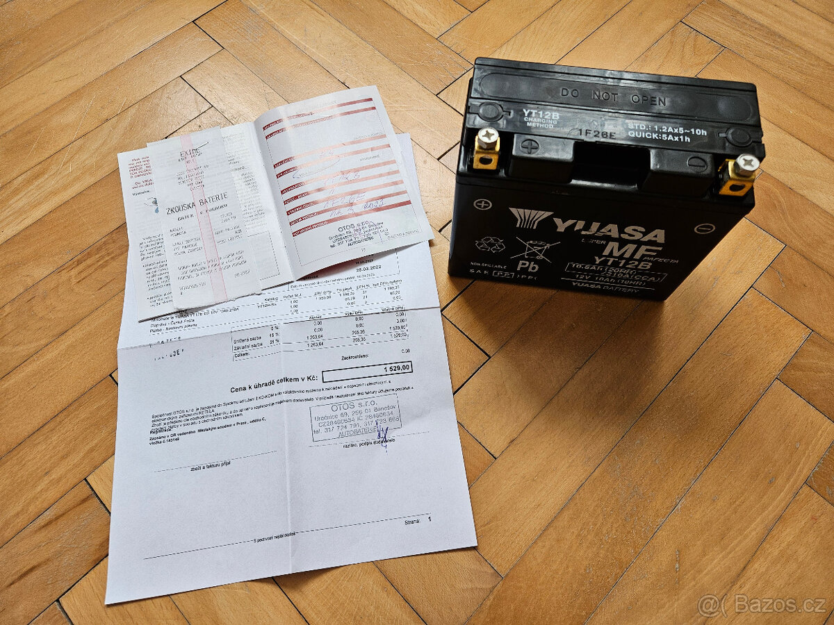 Motobaterie YUASA YT12B