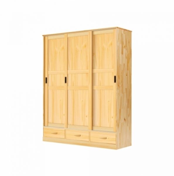 Dřevěná skříň 3dveřová ONIX posuvné dveře