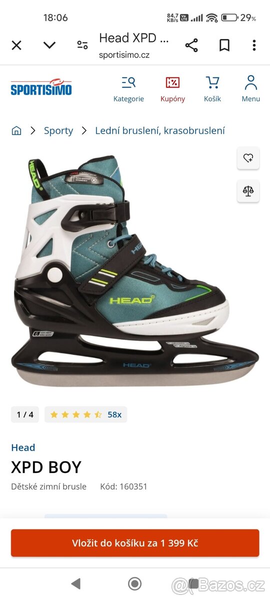 Dětské brusle vel. 26-31