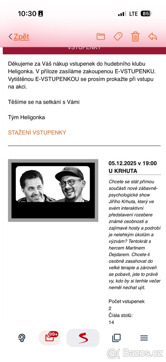 U Krhuta 5.12.2025 - host M. Dejdar