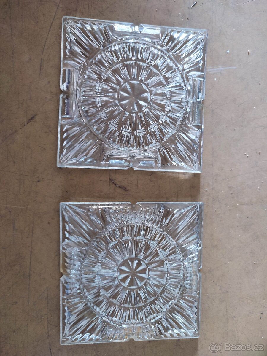 Retro lustr Kamenický Šenov náhradní sklo