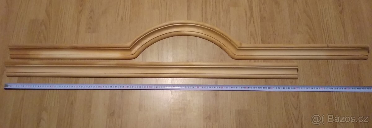 Oblouková římsa na historický nábytek + rovná