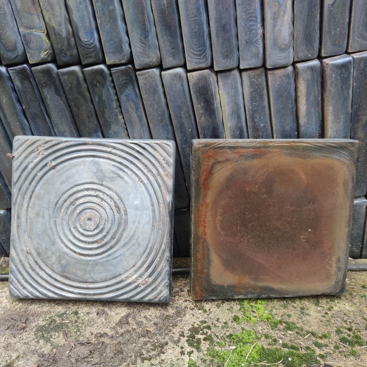 nová čedičová dlažba