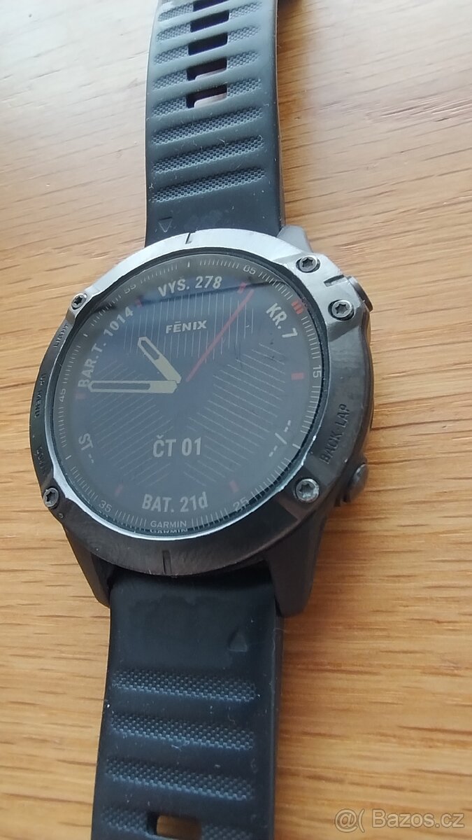 Garmin Fenix 6 Saphire mapy hudba pěkný stav