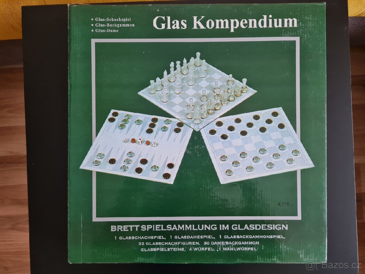 Skleněný herni set - Šachy - Glas Kompendium