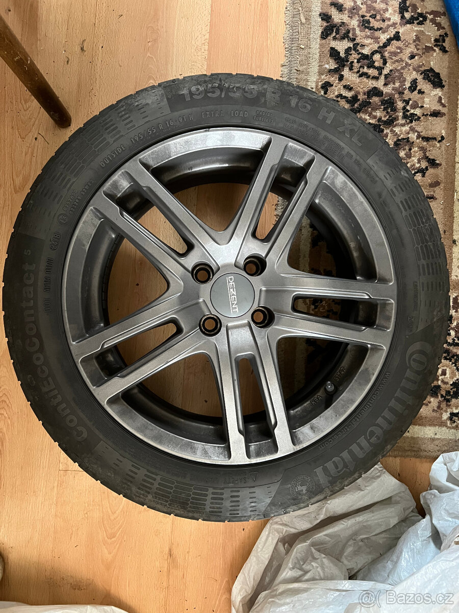 Prodám alu kola DEZENT TZ graphite s pneu