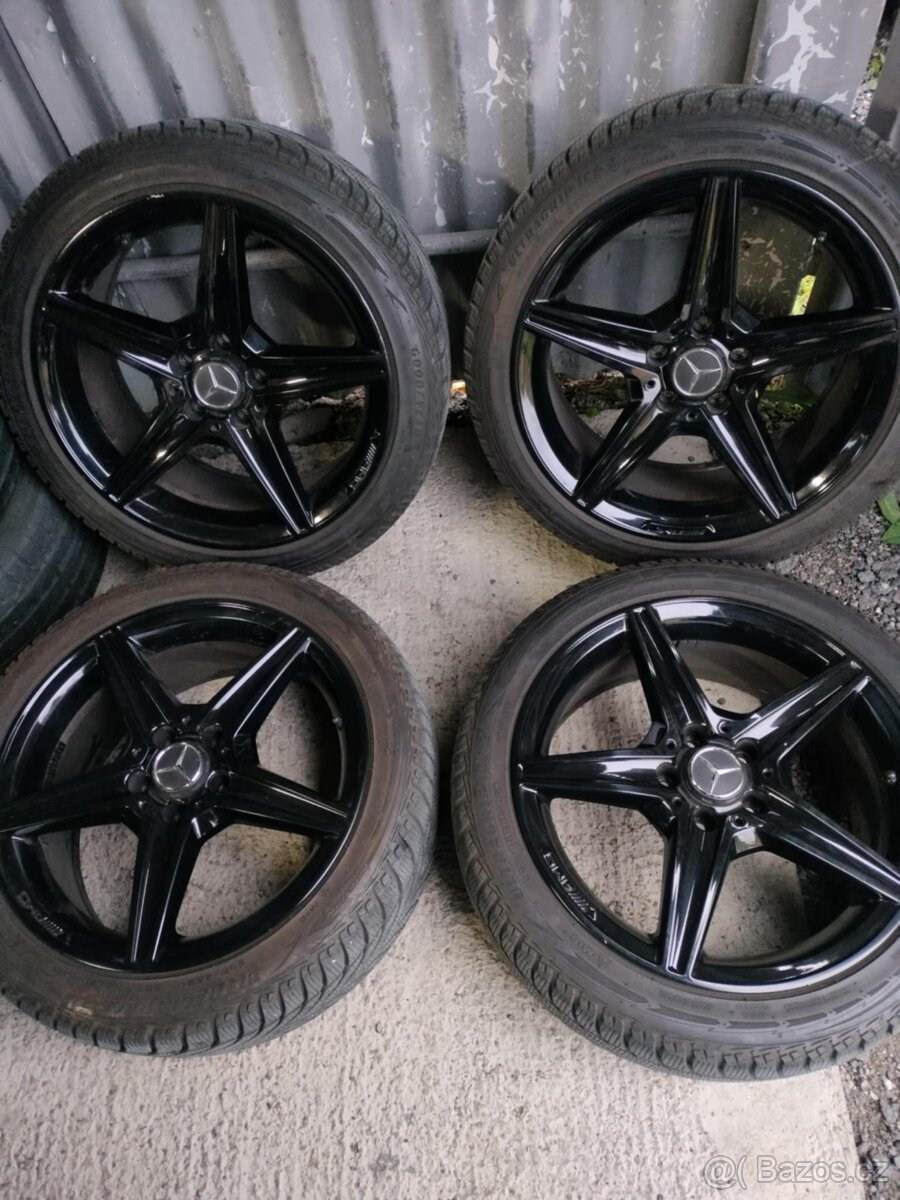 4ks alu disky orig. AMG 5x112 R18 dvojrozmer 7mm pneu