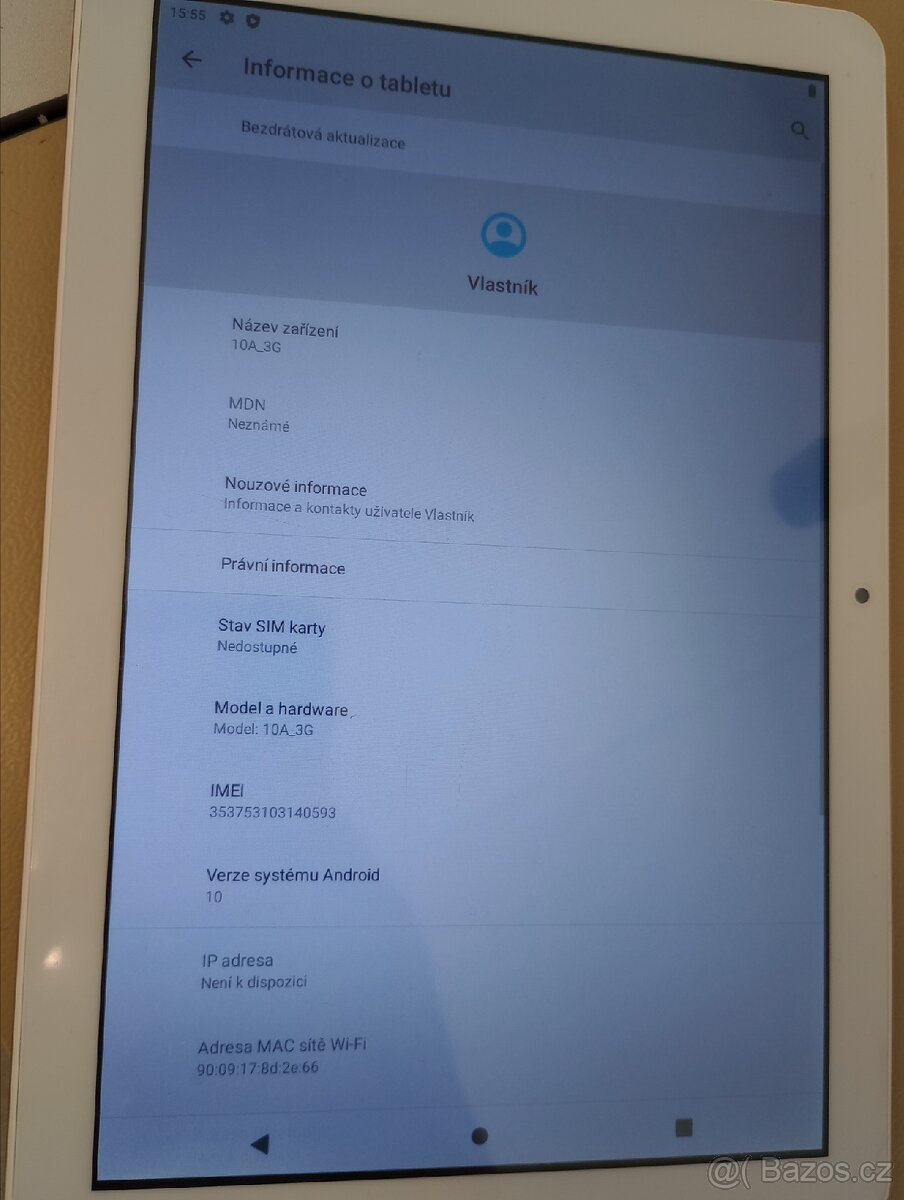 tablet Umax visionbook T10 3g +32GB sd karta