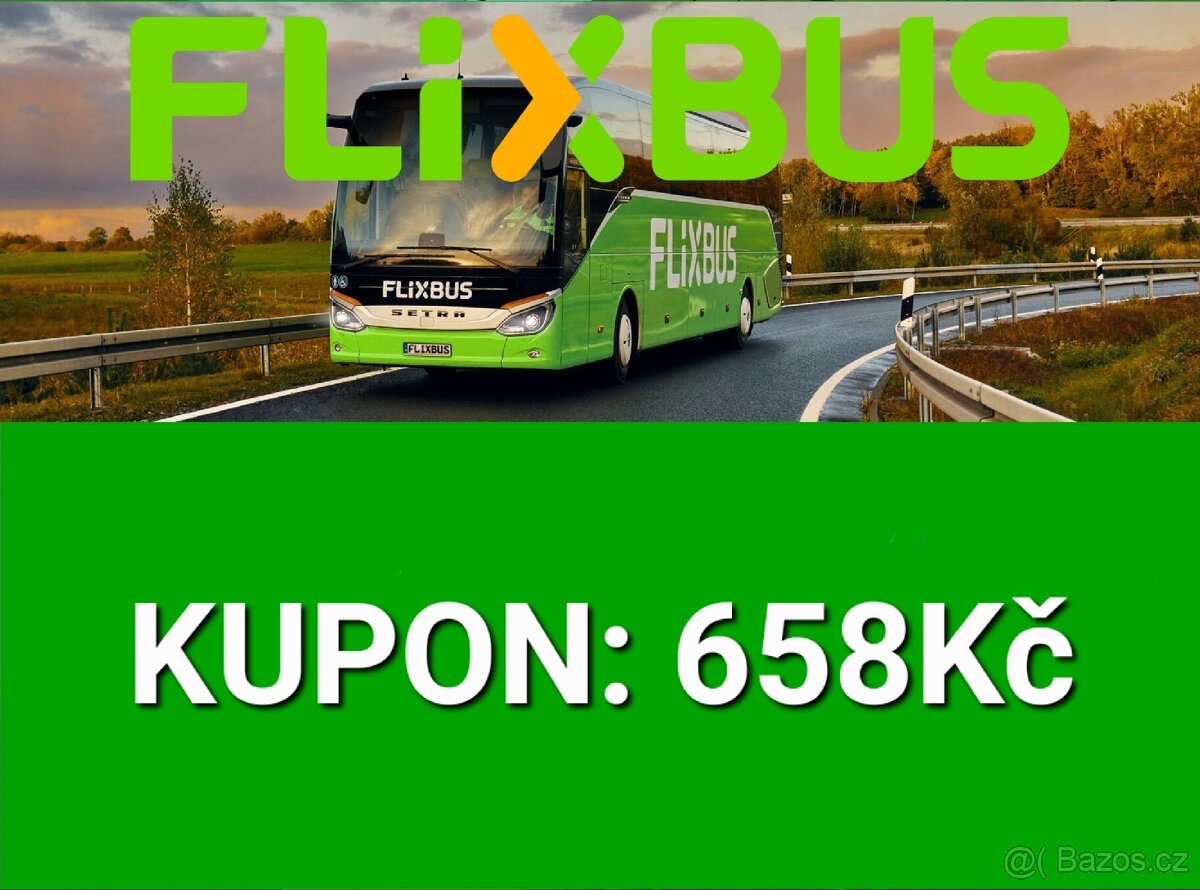FLIXBUS - SLEVOVÝ POUKAZ - 658KČ