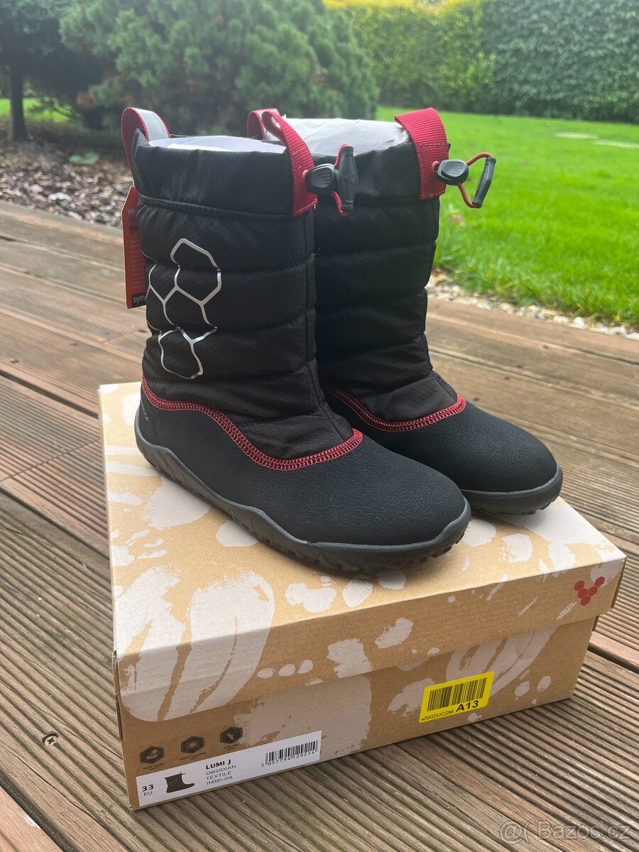 Vivobarefoot Lumi J Obsidian textile vel. 33