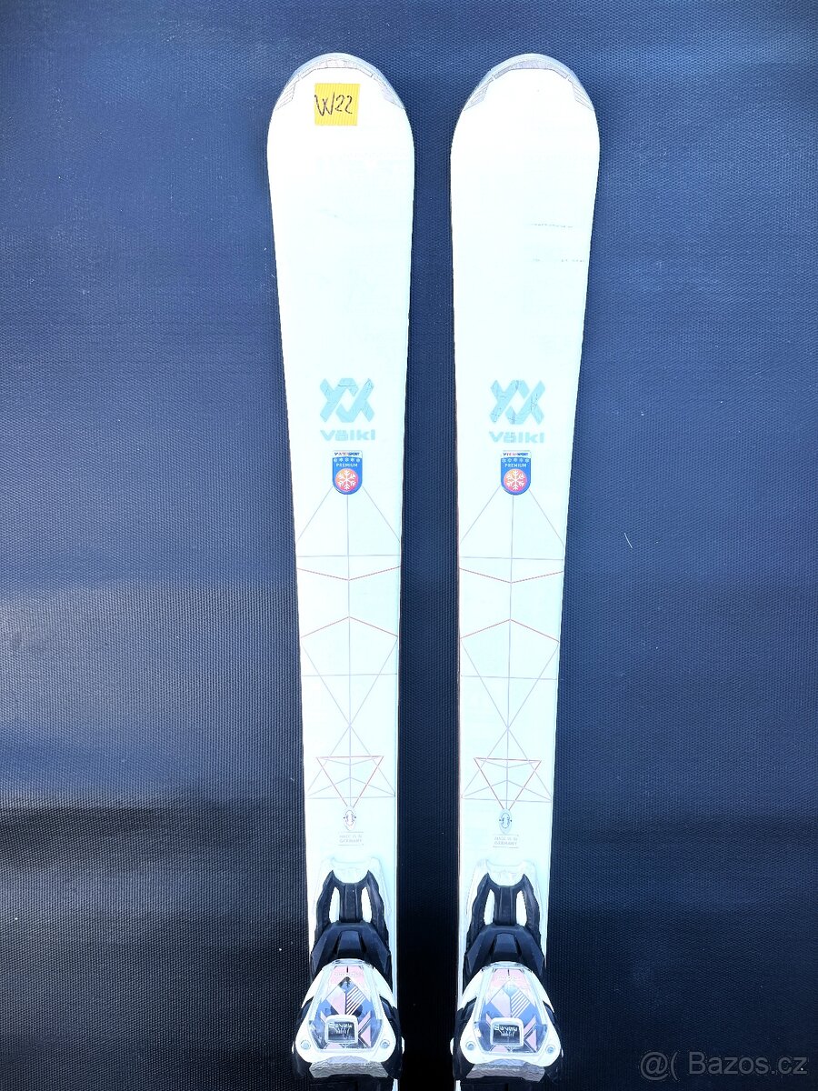 Dámské lyže VOLKL 158 cm s dřevěným jádrem