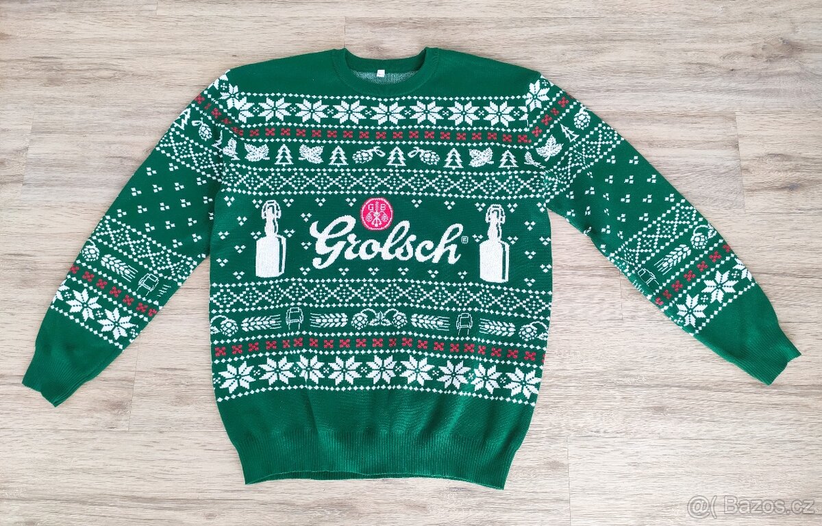 PÁNSKÝ SVETR VÁNOČNÍ ZELENÝ VELIKOST L