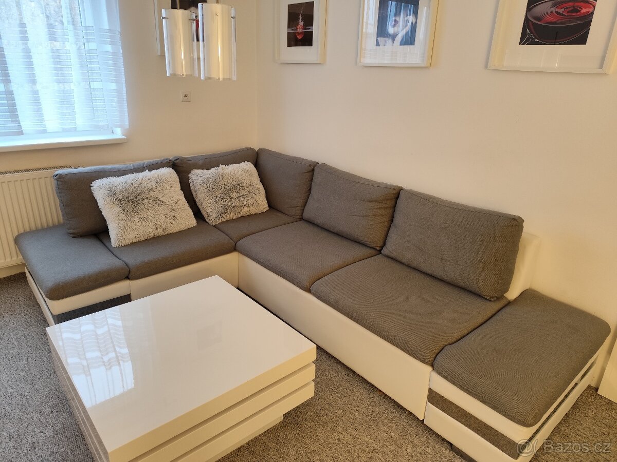 sedací souprava šedá