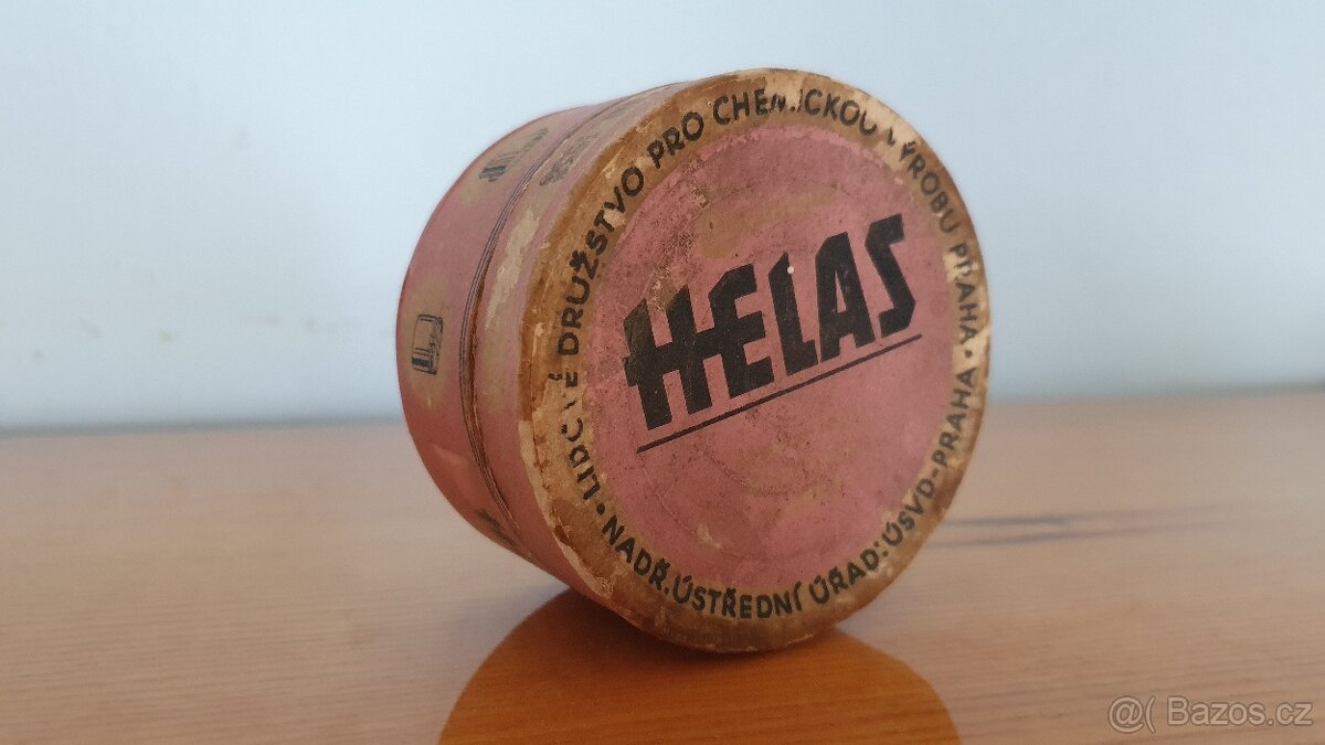 Helas starožitná papírová krabička