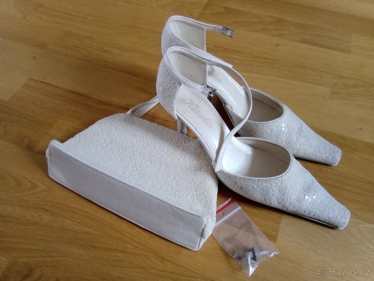 Dámské svatební lodičky a kabelka