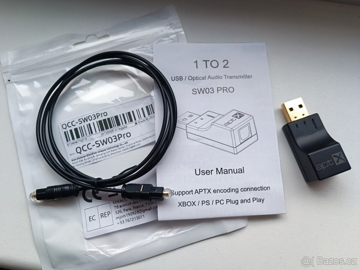 USB / toslink audio -> Bluetooth (transmitter)