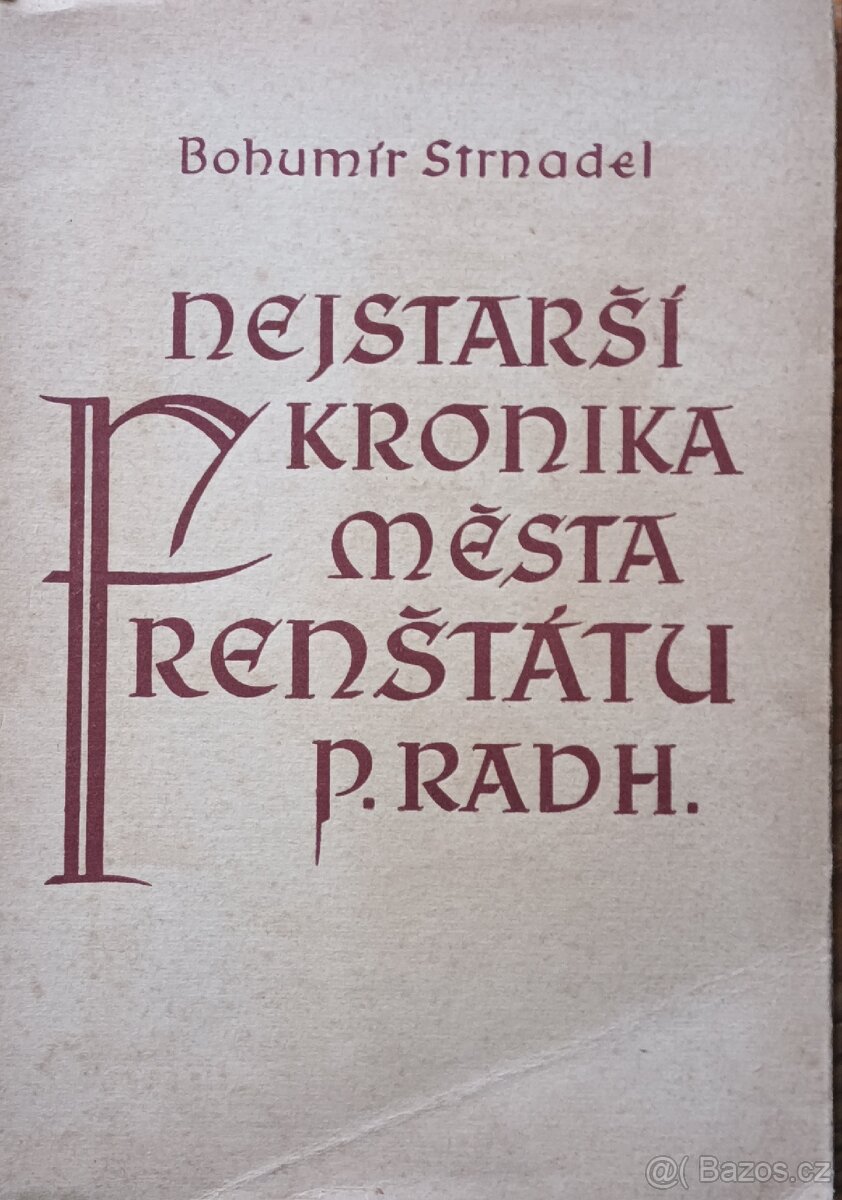 Nejstarší kronika města Frenštátu pod Radhoštěm