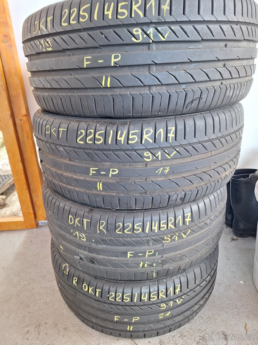 Prodám letní pneu 225/45/17 CONTINENTAL