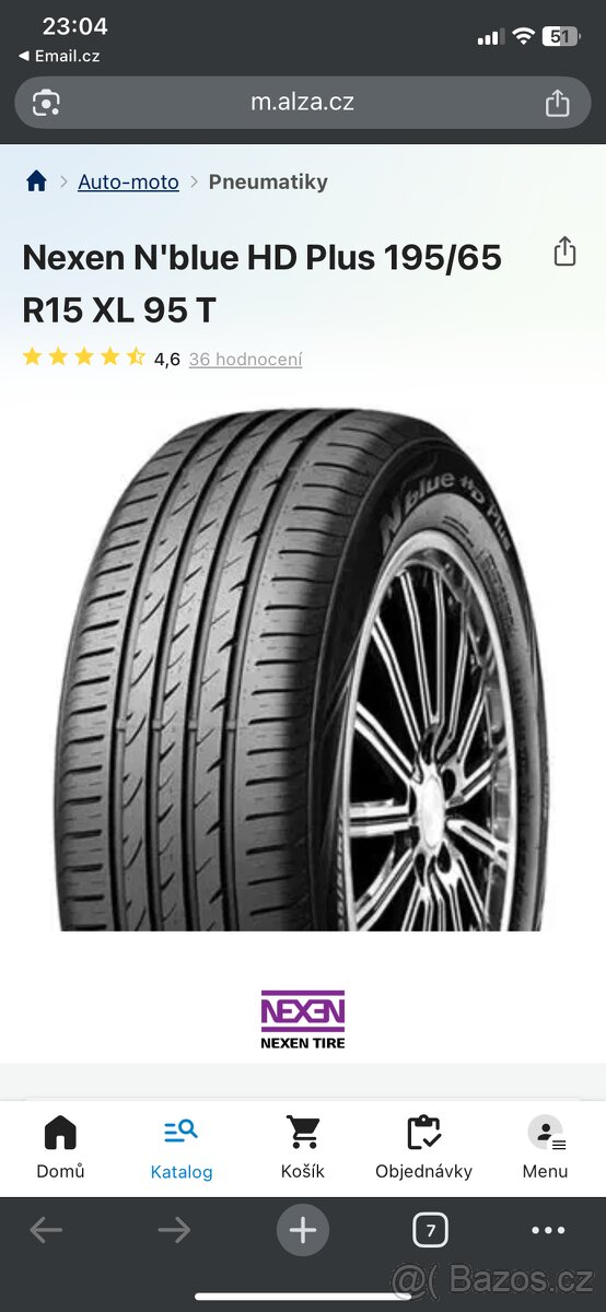 Letní pneu Nexen N'blue HD Plus 195/65 R15 XL 95 T