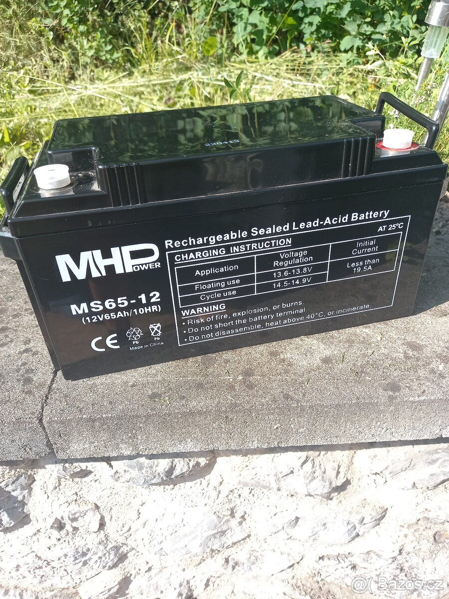 MHPower MS65-12 olověný akumulátor AGM 12V/65Ah
