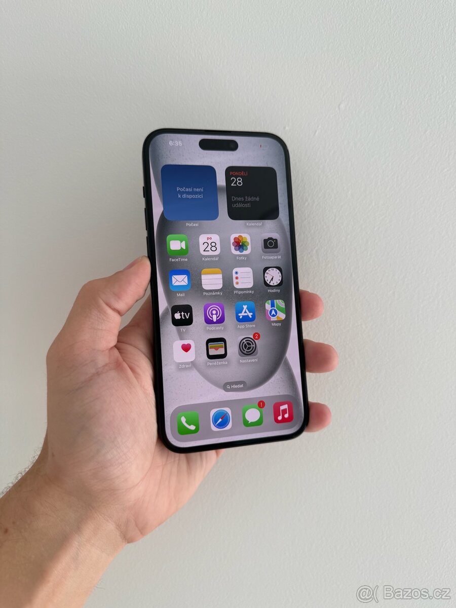 ZÁNOVNÍ APPLE IPHONE 15 PLUS 128GB-ČERNÝ 100% BATERIE,ZÁRUKA
