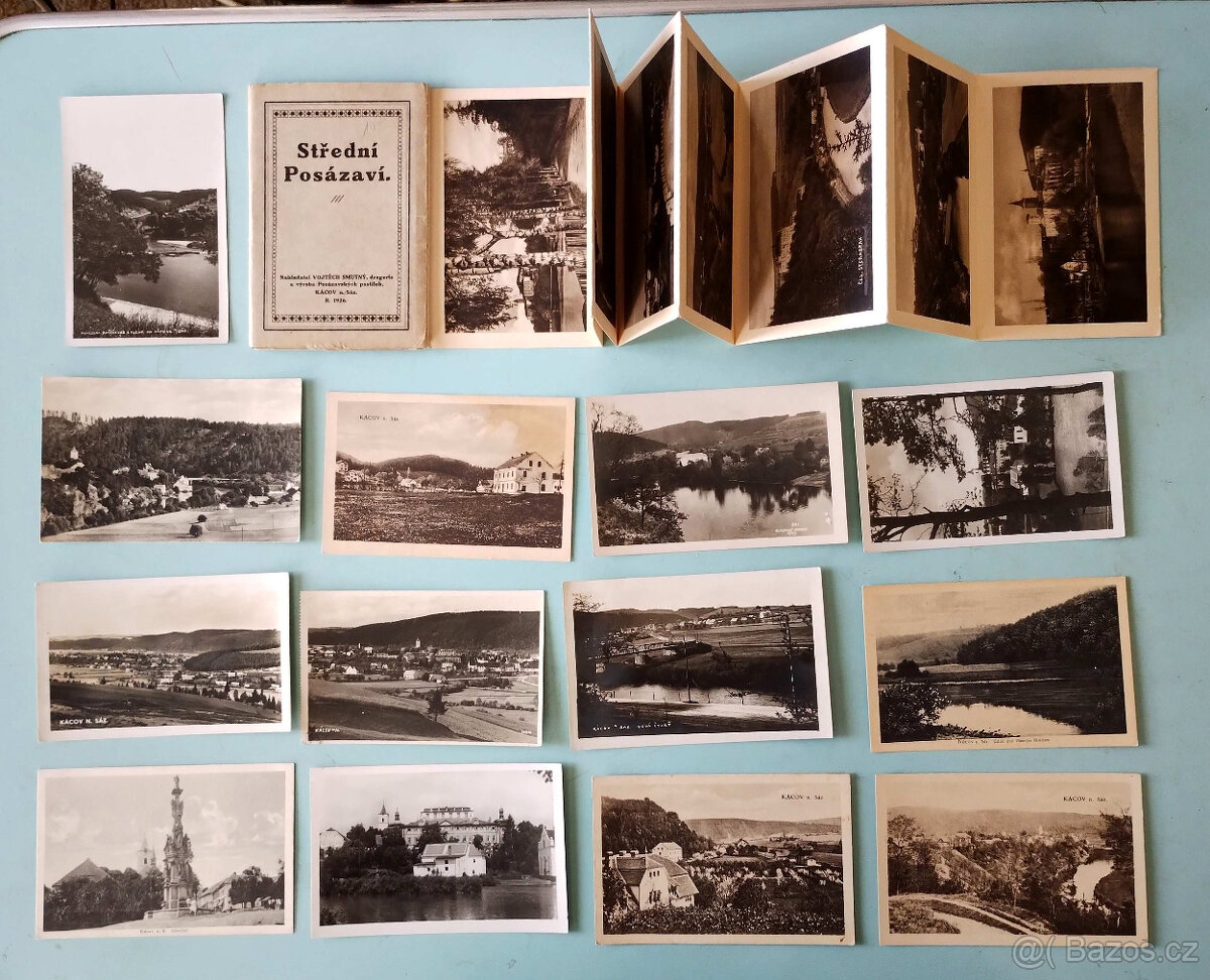 pohlednice Kácov, severní Morava, Semily, Letiny, Rataje