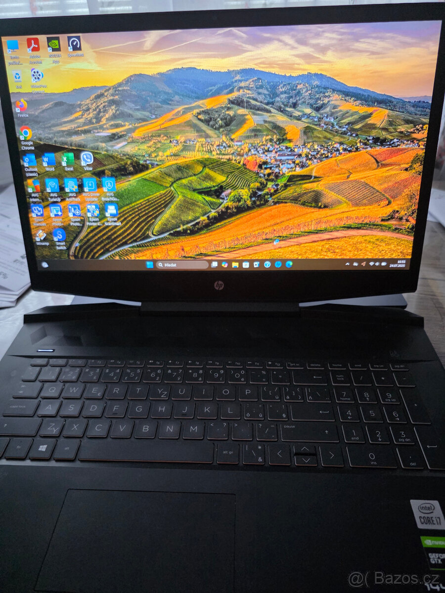 Prodám HP 17´, i7-10750H CPU, SSD 500GB,HDD 1000GB