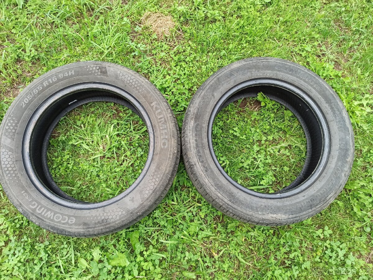 2x letni pneu kumho ecowing 205/55 R16 94H