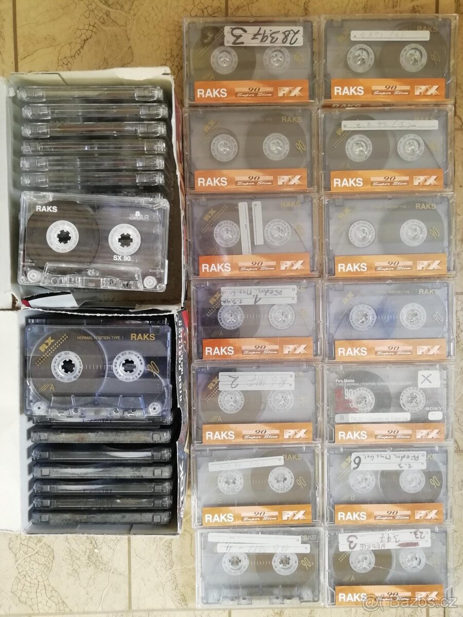 Mix MC kazet k přemazání - Raks SX90 a RX90 40ks.