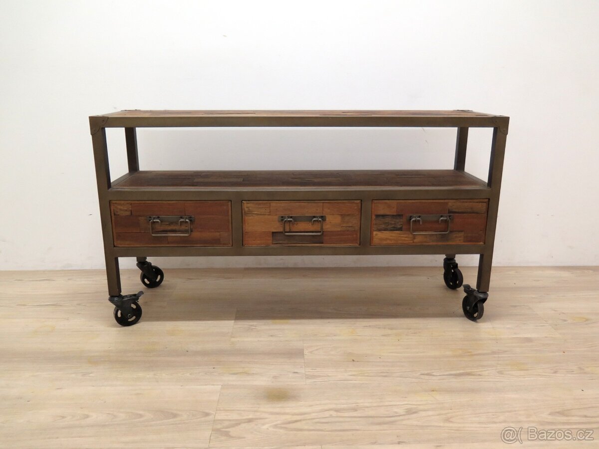 TV stolek v industriální stylu