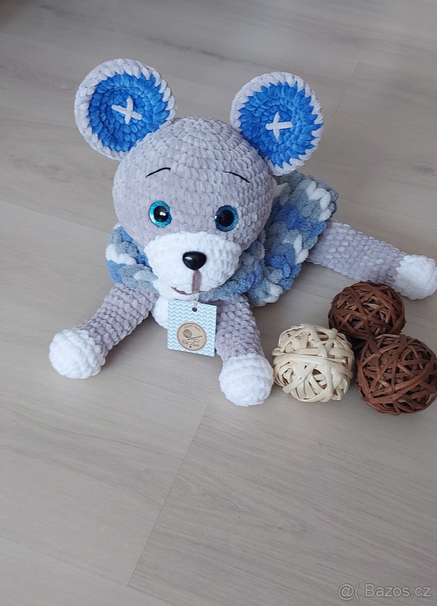 Pyžamožrout Medvídek- Šedo-modrý - Na objednání