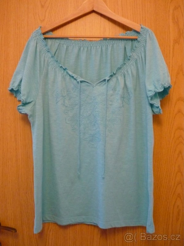 KRÁSNÉ KVALITNÍ DÁMSKÉ TRIKO / TUNIKA - TYRKYSOVÁ BARVA