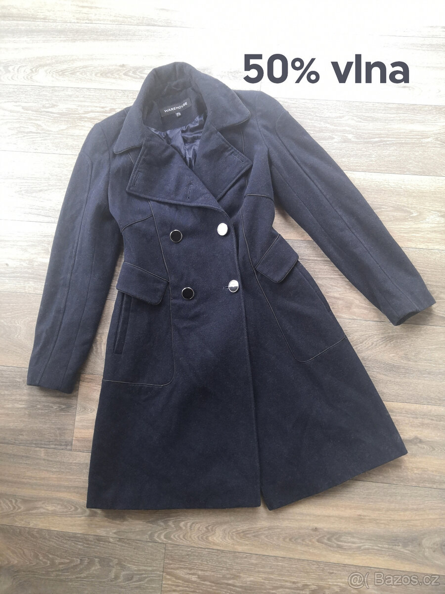 Elegantní vlněný kabát Warehouse
