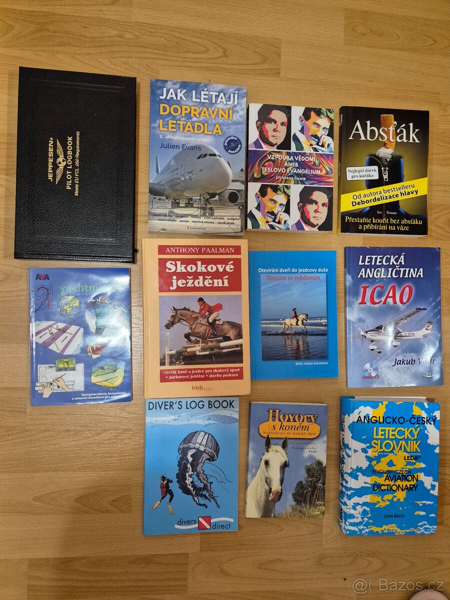 Knihy o koních, o létání, osobní rozvoj a psychologie