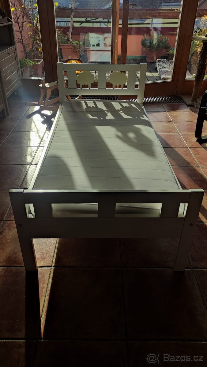 Kritter Rám dětské postele s roštem a matrací, 70x160 cm