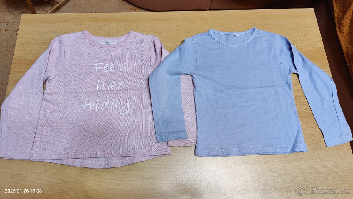 Dívčí mikina + tričko vel. 116/122