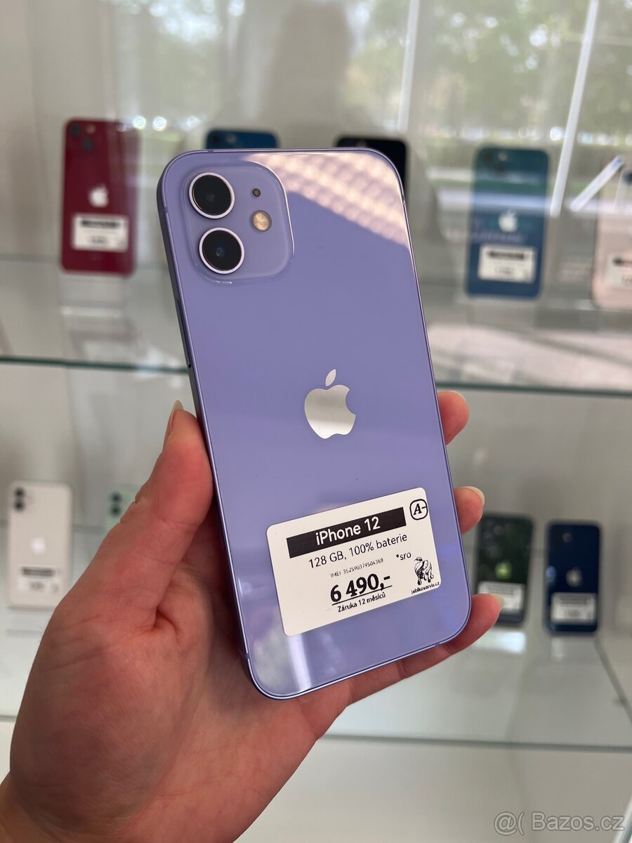 iPhone 12 - 128GB - 100% - 12M ZÁRUKA