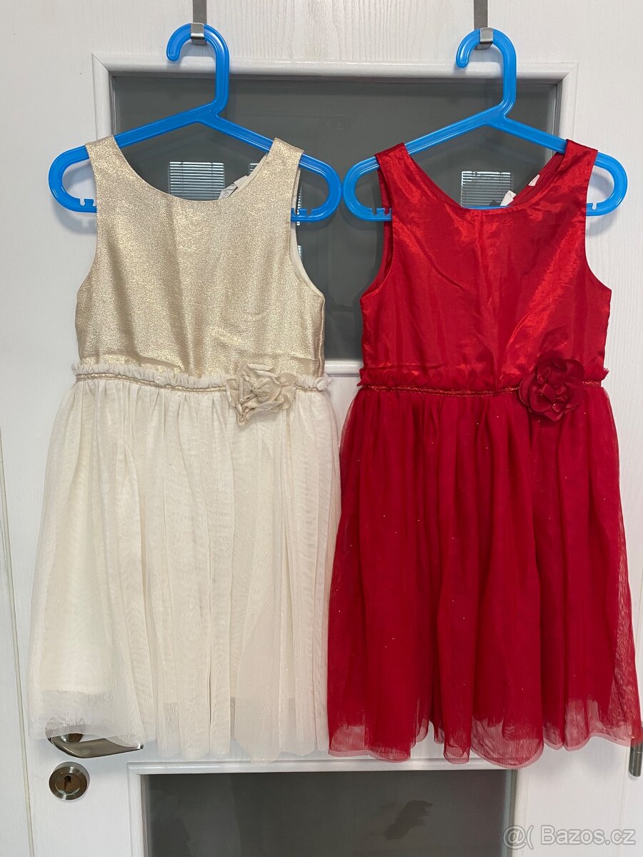 Šaty H&M červené nebo zlaté 128