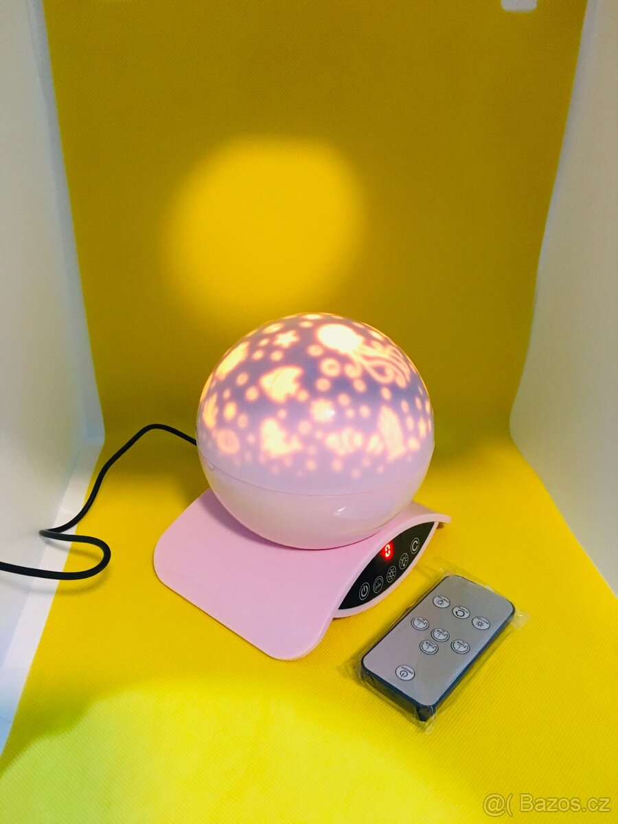 LED hvězdicový projektor – růžový – s časovačem