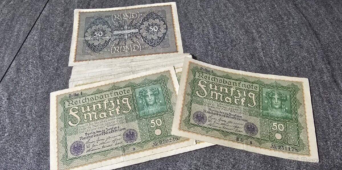 Bankovky 50 Marek rok 1919