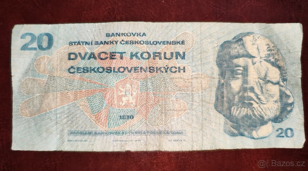 Bankovka 20 Kčs 1970 série M14