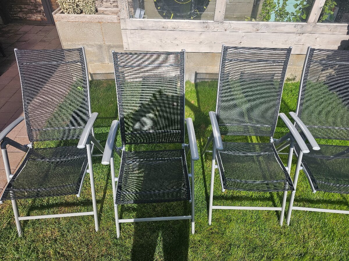 4 x Polohovací křeslo zahradní
