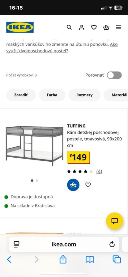 Poschodová posteľ