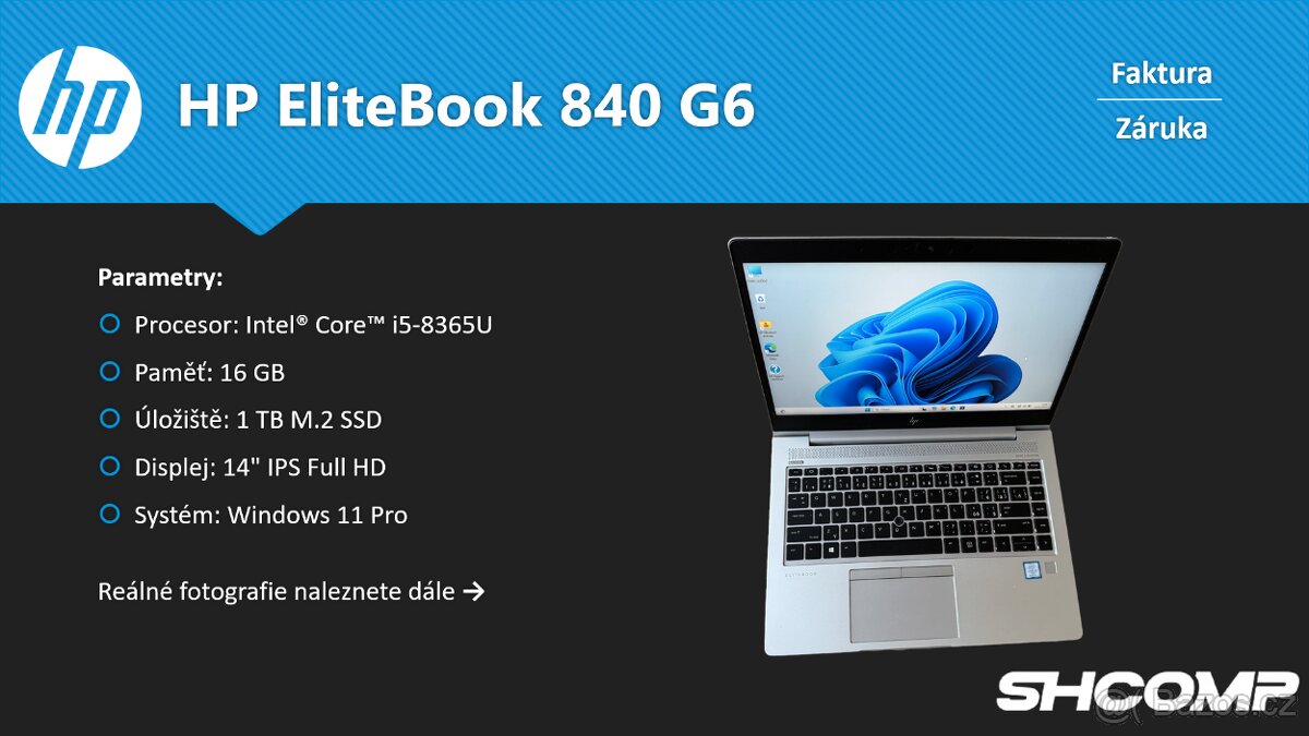 HP EliteBook 840 G6 - i5-8365U | 16GB | 1TB SSD | Záruka