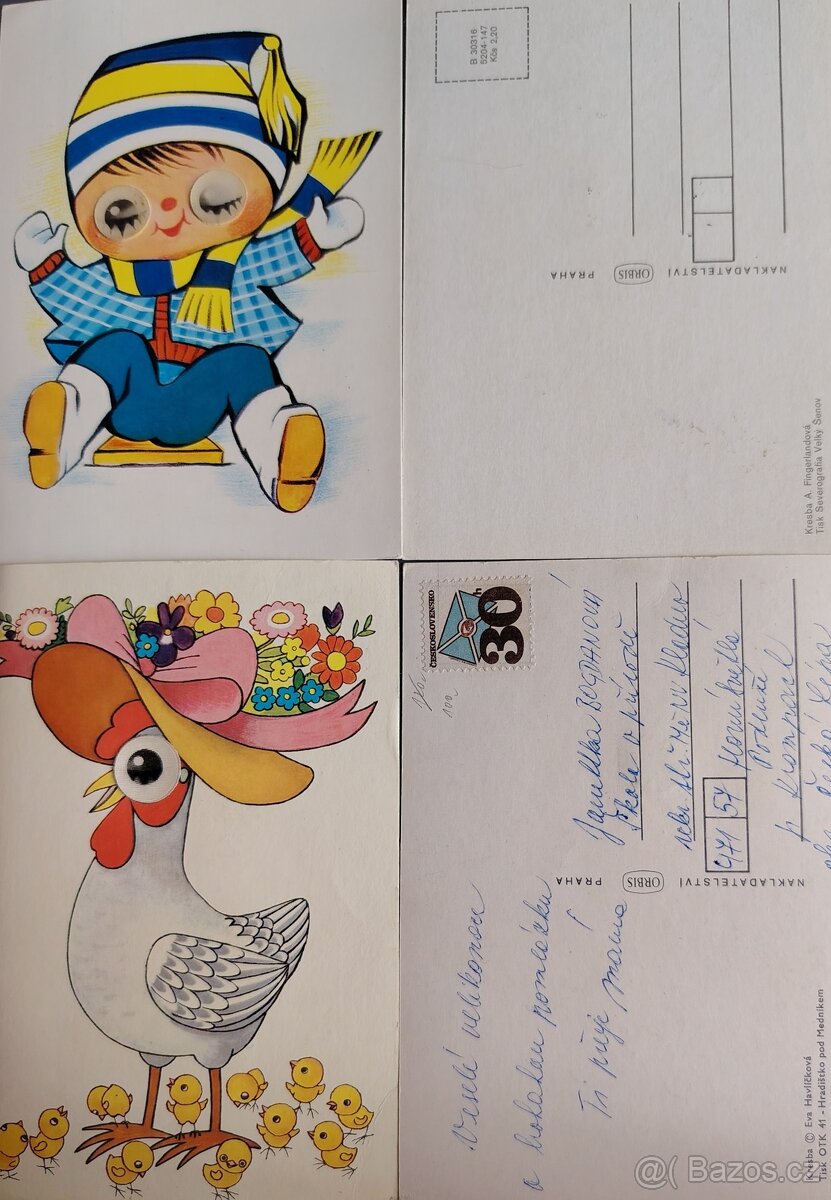 Prodám mrkací pohlednice