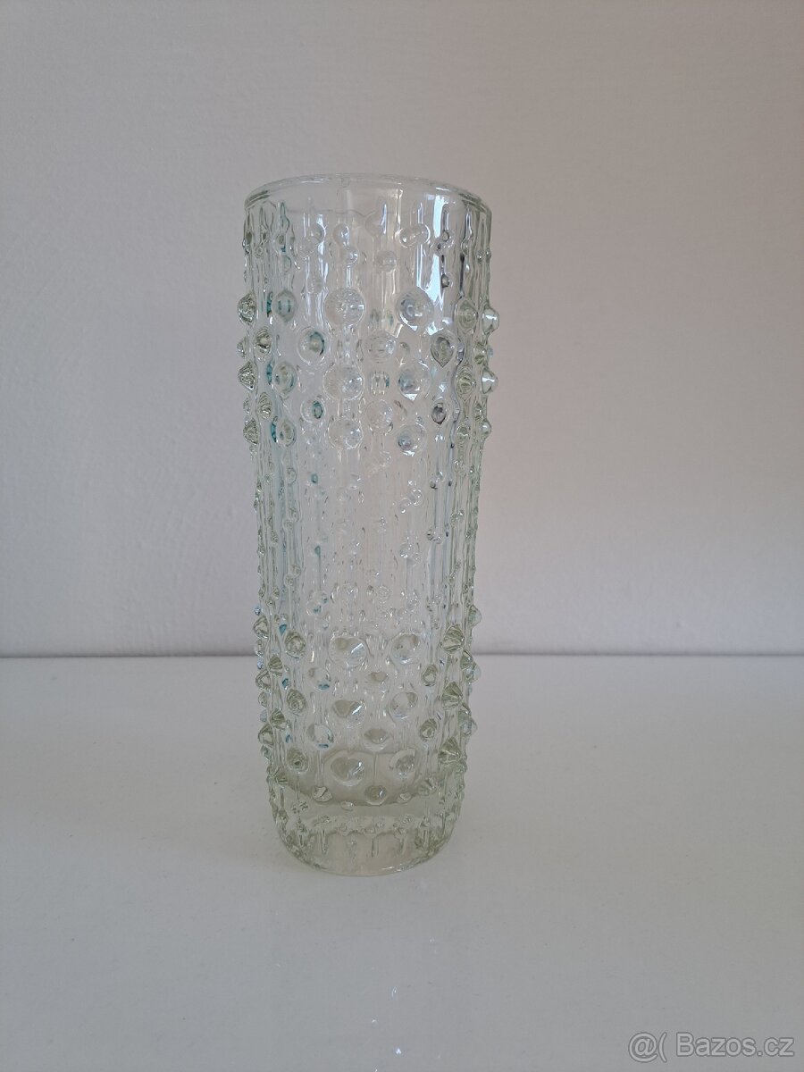 Retro váza, František Pečený, sklo Union