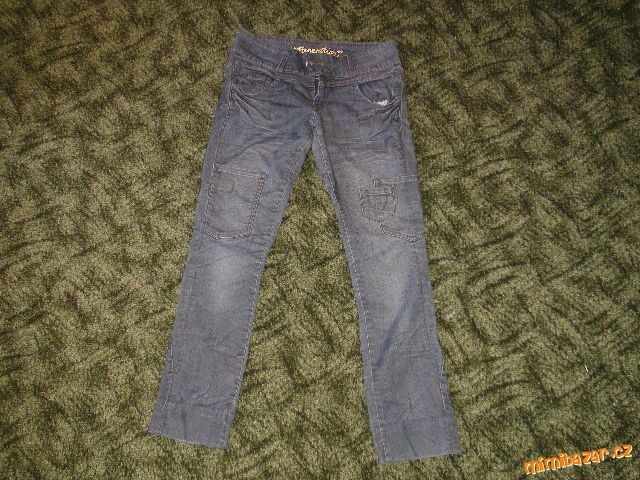 dívčí úzké rifle skinny kapsáče vel. 158