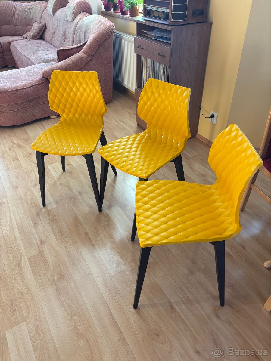 Italské židle Uni 562, 3ks