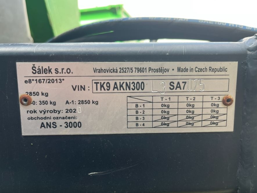 Nosič kontejnerů Šálek Prostějov ANS-3000